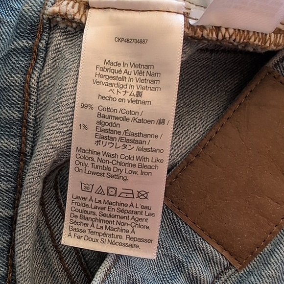 Madewell Womens 25 The Perfect Vintage Wide Leg Crop Jeans Casual Classic Preppy - Picture 8 of 8